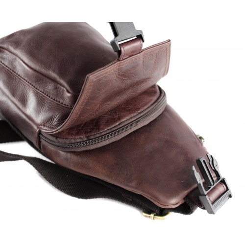 Bolso bandolera de piel modelo PATER 16x34x9 cm