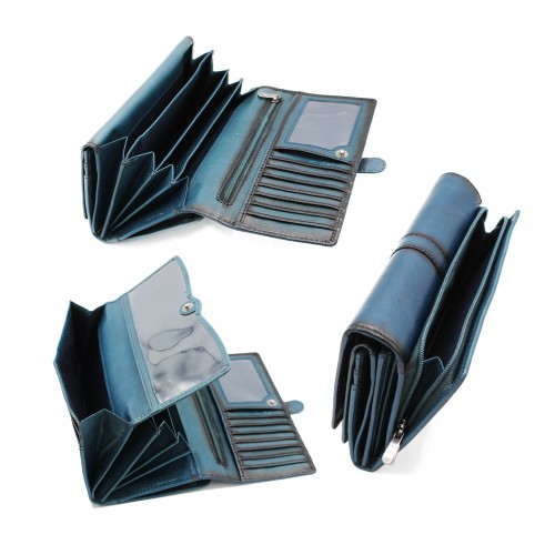 Cartera de piel 18,5x10 cm - OCEAN&APACHE