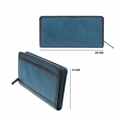 Cartera de piel 25x13 cm - OCEAN&APACHE