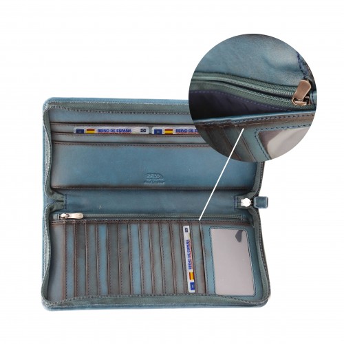 Cartera de piel 25x13 cm - OCEAN&APACHE