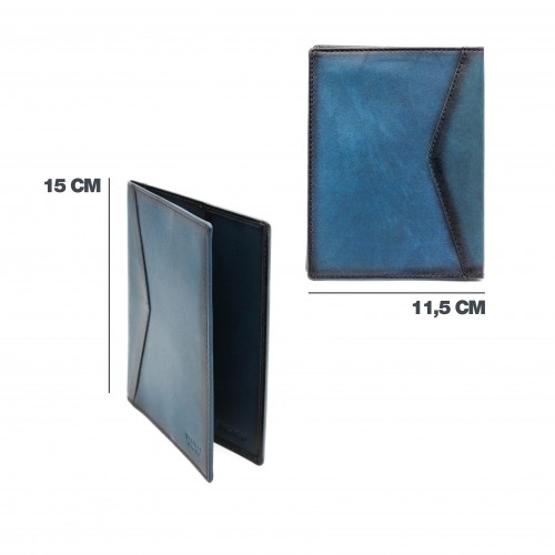 Funda pasaporte de piel multiespacio 15x11,5 cm OCEAN&APACHE