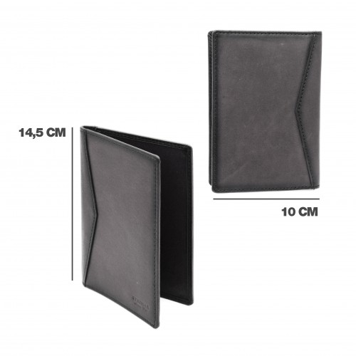 Funda pasaporte de piel multiespacio 14,5x10 cm OCEAN&APACHE