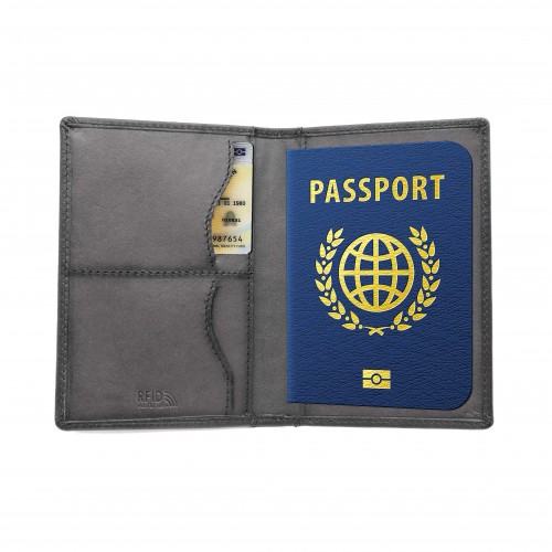 Funda pasaporte de piel multiespacio 14,5x10 cm OCEAN&APACHE