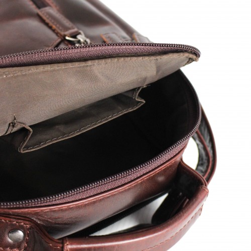 Bolso bandolera de piel 15,5x21x10 cm modelo COOLE