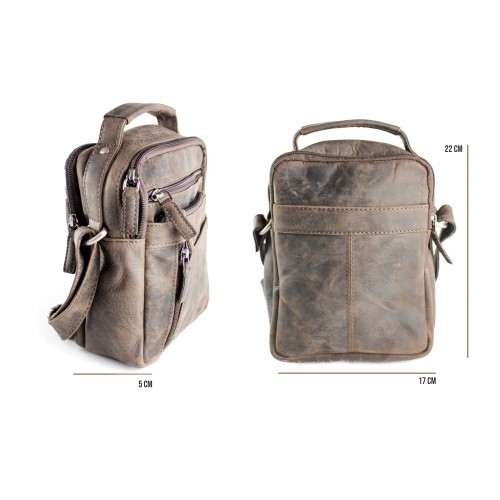 Bolso bandolera de piel 15,5x21x10 cm modelo COOLE