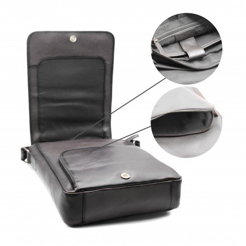 Bolso bandolera de piel 35x25x7 cm OCEAN&APACHE