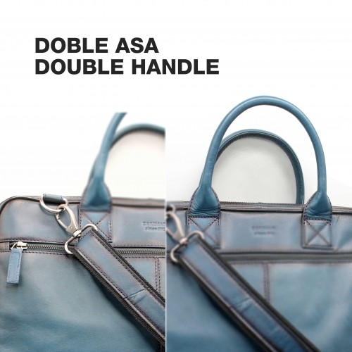 Maletín de piel multiespacio 30x40x8,5 cm OCEAN&APACHE