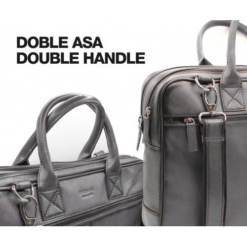 Maletin de piel modelo 30x40x8,5 cm OCEAN&APACHE