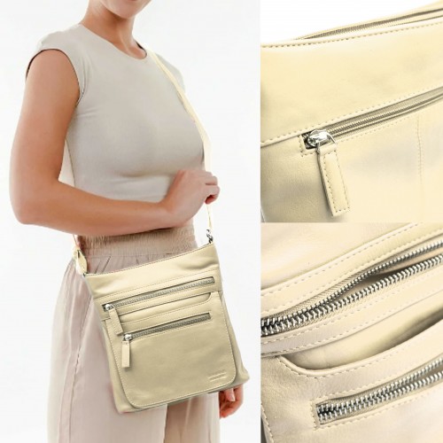 Bolso de piel bandolera 25x24x6 cm BLOQUE