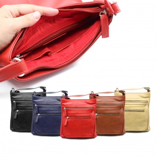 Bolso de piel bandolera 25x24x6 cm BLOQUE