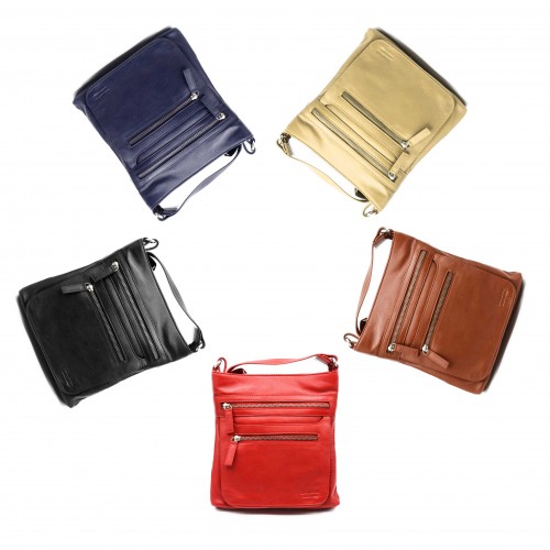 Bolso de piel bandolera 25x24x6 cm BLOQUE