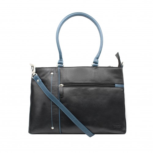 Bolso de piel con doble asa...