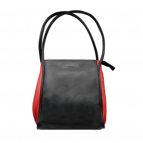 Bolso de piel con doble...