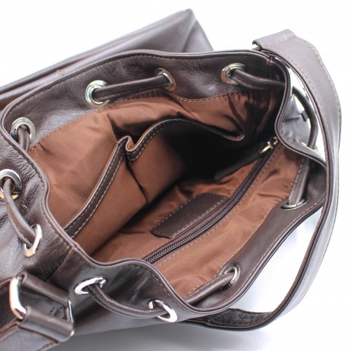 Bolso de piel con asa de mano 29x25x13 cm ASSAL