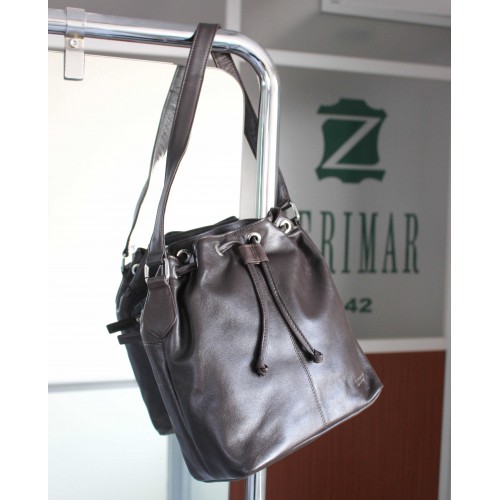 Bolso de piel con asa de mano 29x25x13 cm ASSAL