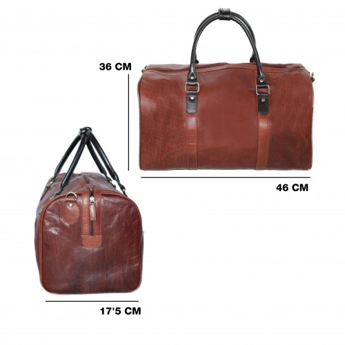 Bolso viaje de piel 36x46x17,5 cm TRUNK