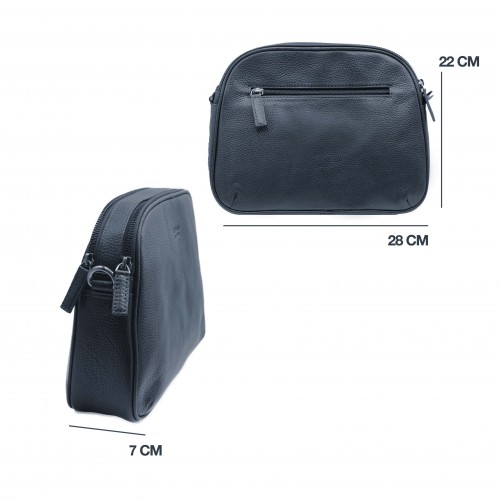 Bolso de piel bandolera 28x22x7 cm GOTU