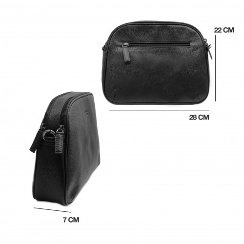Bolso de piel bandolera 28x22x7 cm GOTU