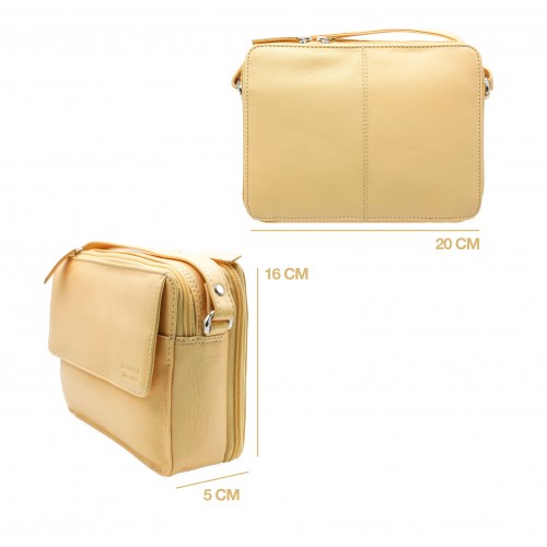 Bolso de piel bandolera 16x20x5 cm MALIBU