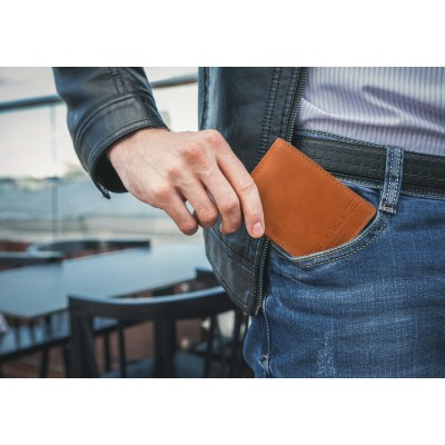 Cartera de piel 11,5x8,5 cm modelo TRIMER