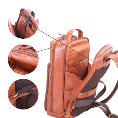 Mochila de piel natural 39x26x16 cm KOSI