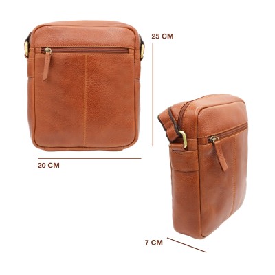 Bolso bandolera de piel modelo POKO 25x20x7 cm
