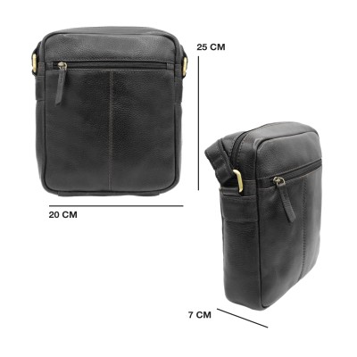 Bolso bandolera de piel modelo POKO 25x20x7 cm