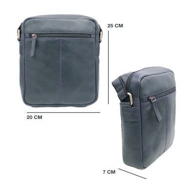 Bolso bandolera de piel modelo POKO 25x20x7 cm