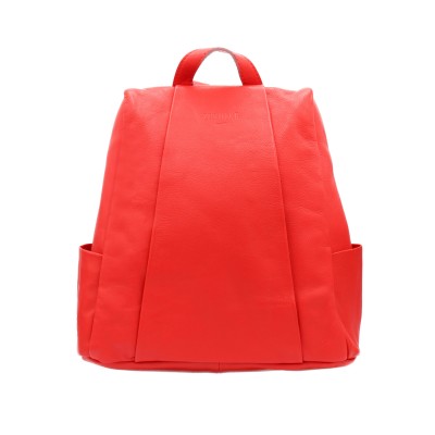 Mochila de piel natural cierre trasero antirrobo 30x30x12 cm