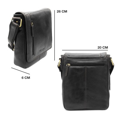 Bolso bandolera de piel modelo WAILER 26x20x6 cm