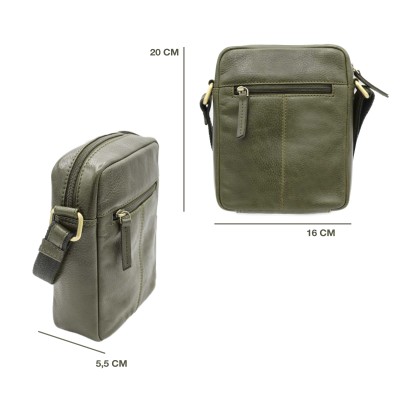 Bolso bandolera de piel modelo GHOST 20x16x5,5 cm