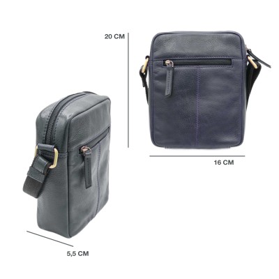 Bolso bandolera de piel modelo GHOST 20x16x5,5 cm