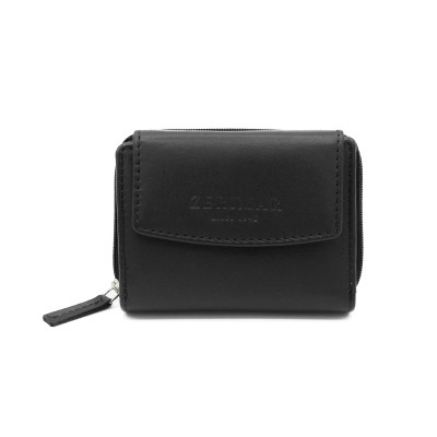 Cartera de piel multiespacio 10x8 cm