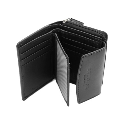 Cartera de piel multiespacio 10x8 cm