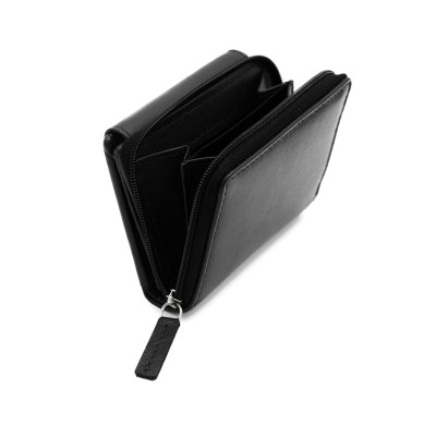 Cartera de piel multiespacio 10x8 cm