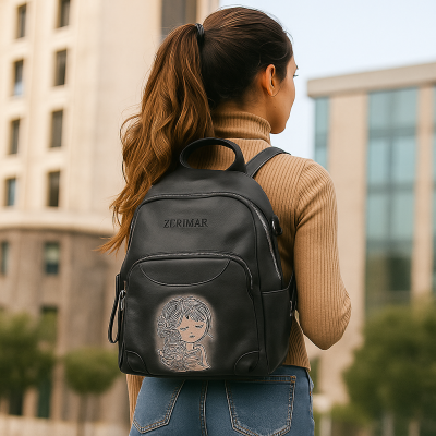 Mochila de piel 32x26x13 cm POLOLA