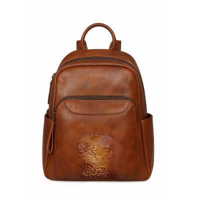 Mochila de piel 32x26x13 cm POLOLA