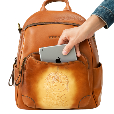 Mochila de piel 32x26x13 cm POLOLA