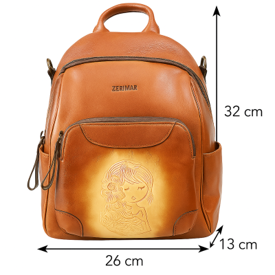 Mochila de piel 32x26x13 cm POLOLA