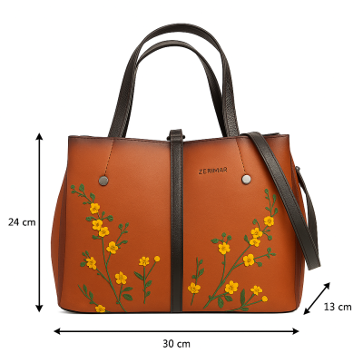 Bolso de piel doble asa 24x30x13 cm FIORI