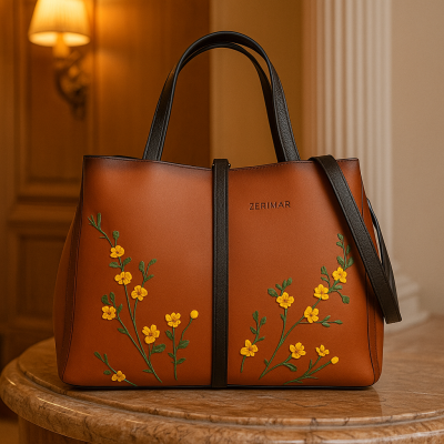 Bolso de piel doble asa 24x30x13 cm FIORI