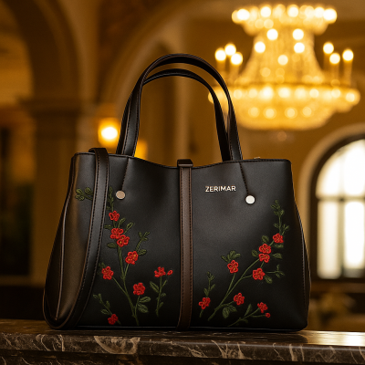 Bolso de piel doble asa 24x30x13 cm FIORI