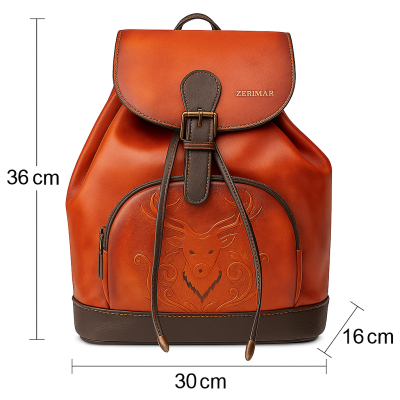 Mochila de piel 36x30x16 cm VENO