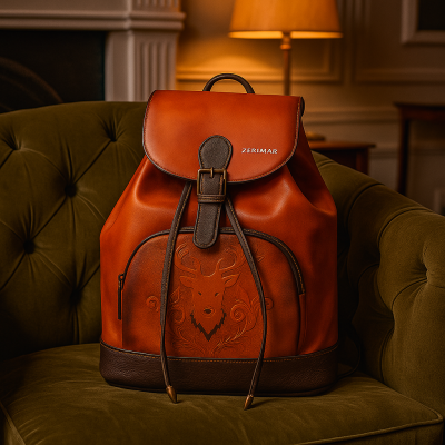 Mochila de piel 36x30x16 cm VENO