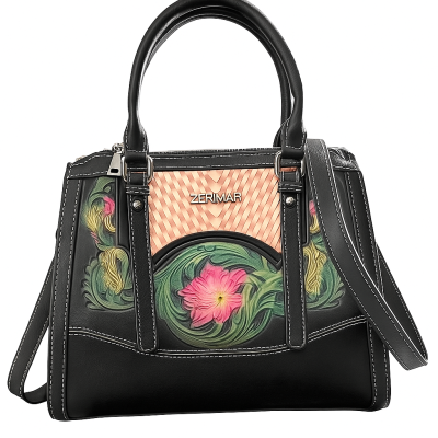 Bolso de piel doble asa 23x25x10 cm BUCLE