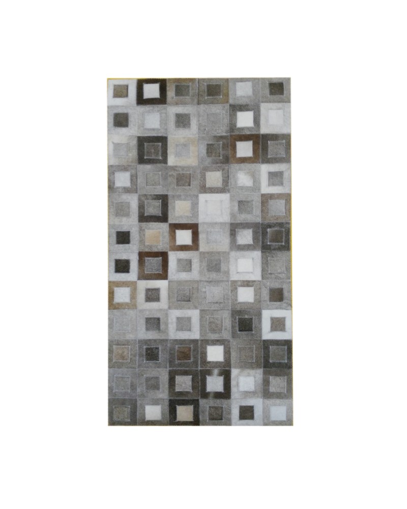 Alfombra Patchwork piel de vaca 59x117 cm Zerimar - 1