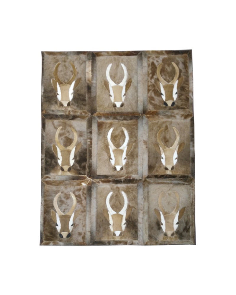Alfombra de piel de gacela natural Springbok 160x116 cm Zerimar - 1