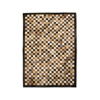 Alfombra de piel patchwork 180x120 cm CHESS Zerimar - 1