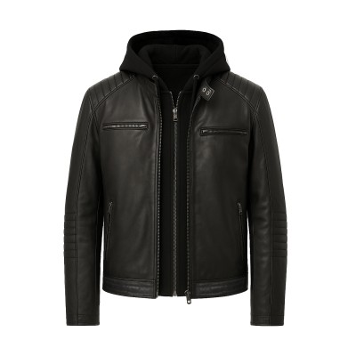 Chaqueta de piel con...