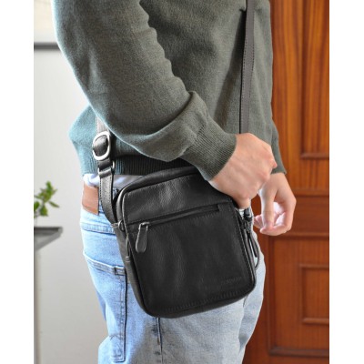 Bolso bandolera de piel modelo CRUZ 20x15x8 cm